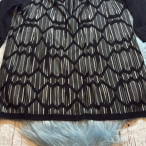 MISSONI Abstract Semi Sheer Black White Knit Top - Picture 7 of 10